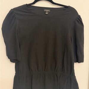 Ann Taylor Black Puff Sleeve Blouse